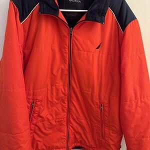 Nautica Men's Bold Red Puffer Jacket